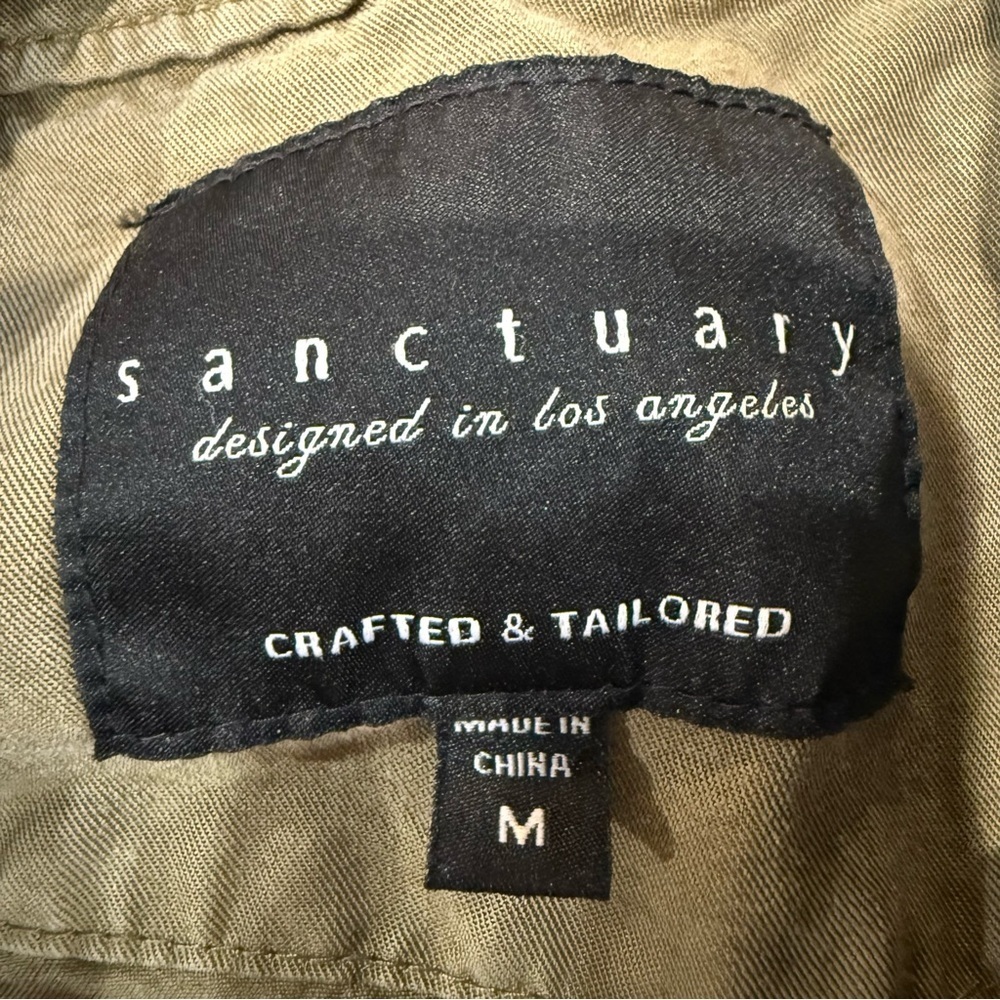 Sanctuary SnapFront Safari Cargo Jacket Womens Medium ArmyGreen Military Utility - Picture 4 of 7